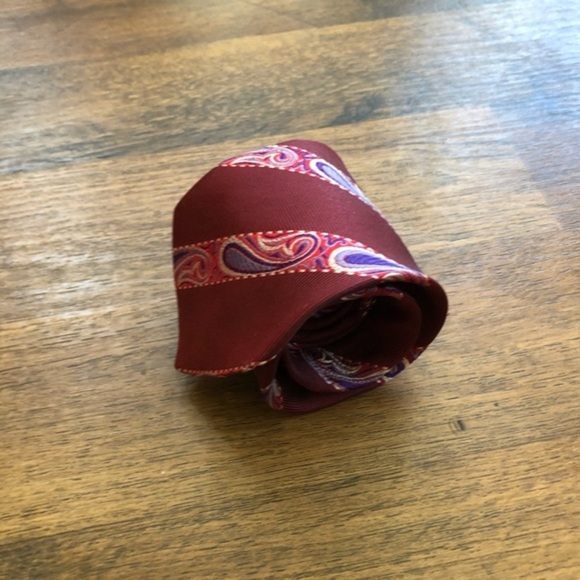 Etro Milano Striped Red Tie - Picture 4 of 6